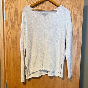 Knox Rose Women's Soft Cream V-Neck Sweater